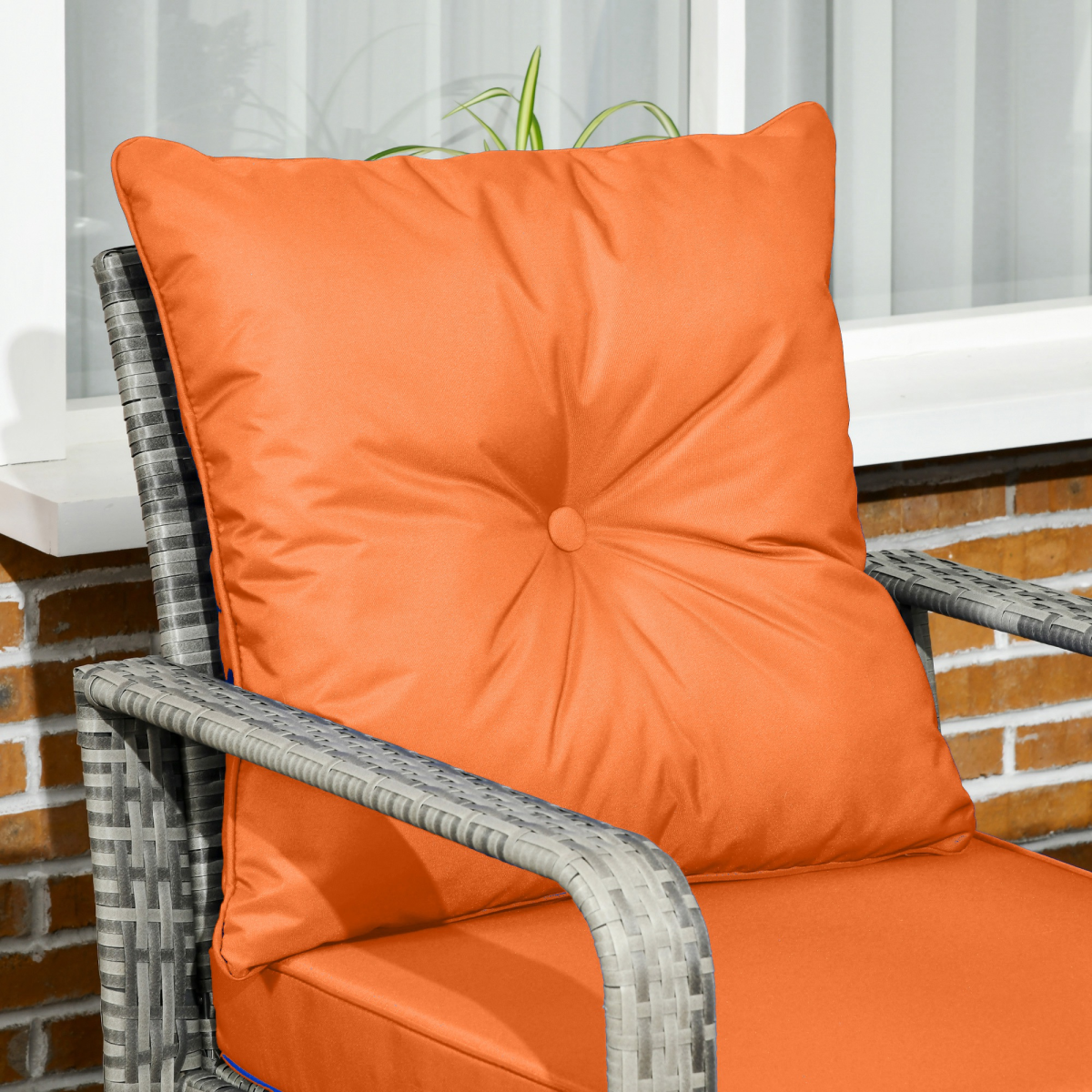 Outsunny Rattan Garden Sofa Set anti-slip feet detail