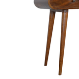 Artisan Furniture Chestnut London Console Table with 2 Drawers – Nordic Style Legs, Solid Mango Wood, Dark Brown