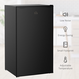 HOMCOM 91L Under Counter Fridge with Chiller Box & Reversible Door – Freestanding Kitchen Cooling, Black