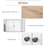 kleankin Pedestal Under-Sink Bathroom Cabinet with Double Doors – Space-Saving Storage for Small Bathrooms