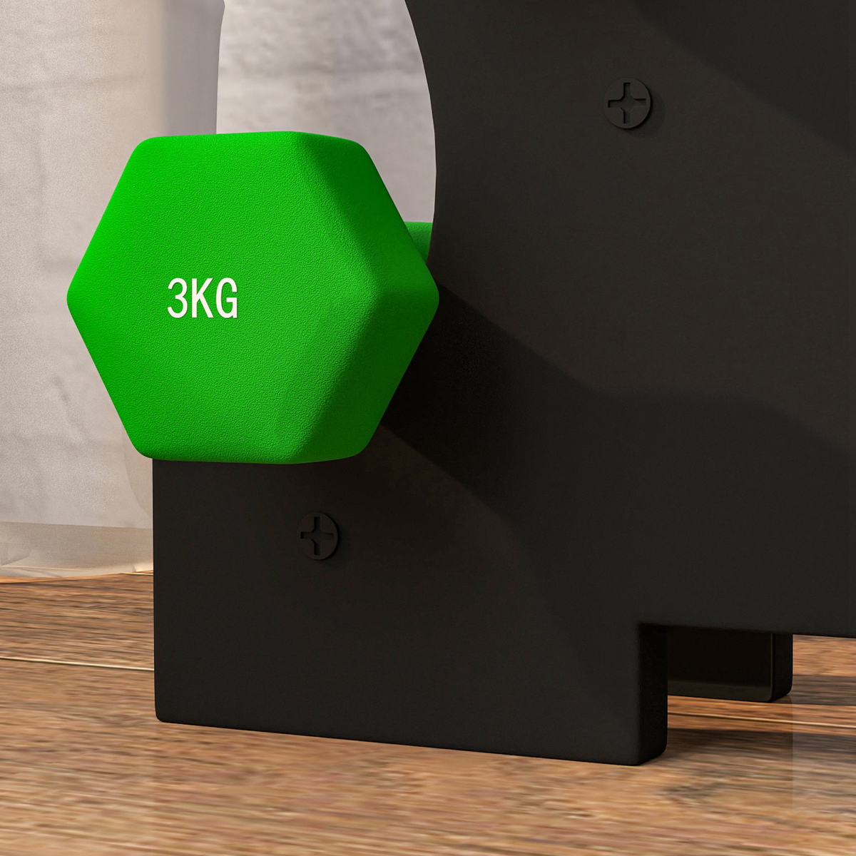 SPORTNOW Hex Dumbbell Set with Storage Rack, 12kg Total (2 x 1kg, 2 x 2kg, 2 x 3kg) – Home Gym Hand Weights