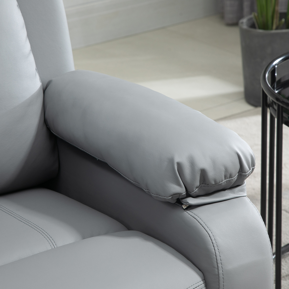 HOMCOM Electric Power Lift Recliner Chair with Vibration Massage & Side Pocket – Grey
