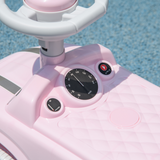 AIYAPLAY Foot-to-Floor Ride-On Car with Steering Wheel & Horn – Toddler First Ride-On, Pink