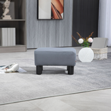 Small Ottoman Footrest Seat Footstool with Foam Padding – Home Office Footstool, Grey