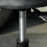 HOMCOM Pneumatic Adjustable Mechanic Stool with Tool Tray and Wheels – Workshop Seat, Black