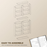 HOMCOM CD & DVD Storage Tower with 18 Compartments – Holds 640 CDs or 360 DVDs, Natural Wood Finish