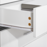 HOMCOM 4-Drawer Vertical Chest of Drawers with Metal Rails & Anti-Tip Kit – Bedroom Clothes Storage