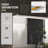kleankin Wall Mounted Bathroom Mirror Cabinet with LED Light & USB Port – Adjustable Shelves