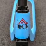 HOMCOM 120W Kids Electric Scooter with Battery Level Display & Rear Brake – Adjustable Height, Ages 6+, Blue