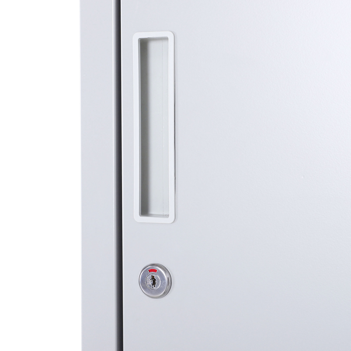 Vinsetto 1.8m Lockable Steel Locker Cabinet with 2 Compartments and Shelves – Office, Gym and Garage Storage