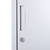 Vinsetto 1.8m Lockable Steel Locker Cabinet with 2 Compartments and Shelves – Office, Gym and Garage Storage