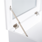 HOMCOM Dressing Table Desk with Flip-Up Mirror & 2 Storage Drawers – Bedroom Vanity and Writing Desk, White