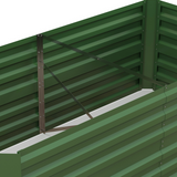 Outsunny Galvanised Steel Raised Garden Bed with Reinforced Rods, 180 x 90cm – Vegetable & Herb Planter, Green