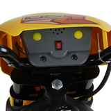 Kids Electric Ride-On Motorbike with Headlights, Music & Horn – Motocross Style Toy Motorcycle for Ages 3-6, Yellow