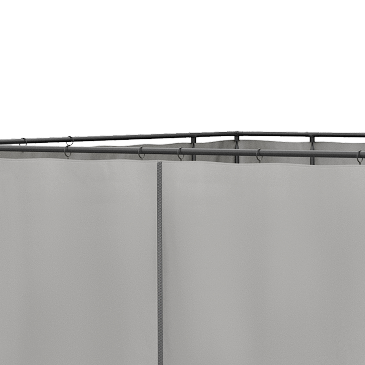 Outsunny 3 x 3m Gazebo Replacement Sidewall Set with Hooks & C-Rings – 4 Panels, Light Grey