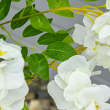 HOMCOM Artificial Realistic White Wisteria Tree Faux Decorative Plant, 160cm