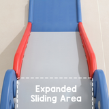 Toddler Indoor Dinosaur Slide with Basketball Hoop and Stairs – Foldable, Easy Assembly, Blue, Ages 0–3