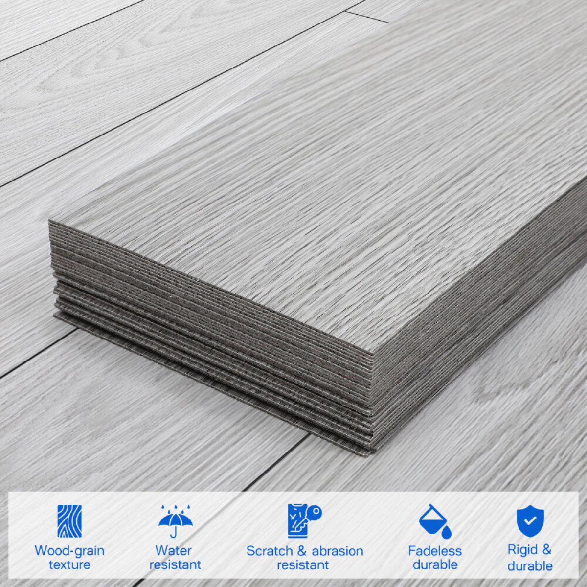 Self-Adhesive Wood Effect Vinyl Floor Planks, 36 Pieces, 5m² – Peel & Stick Flooring for Bathrooms