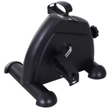 HOMCOM Mini Exercise Bike with LCD Monitor & Adjustable Resistance – Portable Pedal Exerciser, Black