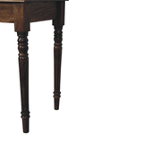 Artisan Furniture Heritage Solid Mango Wood Writing Desk with Turned Legs & Drawer – Classic Grey Finish