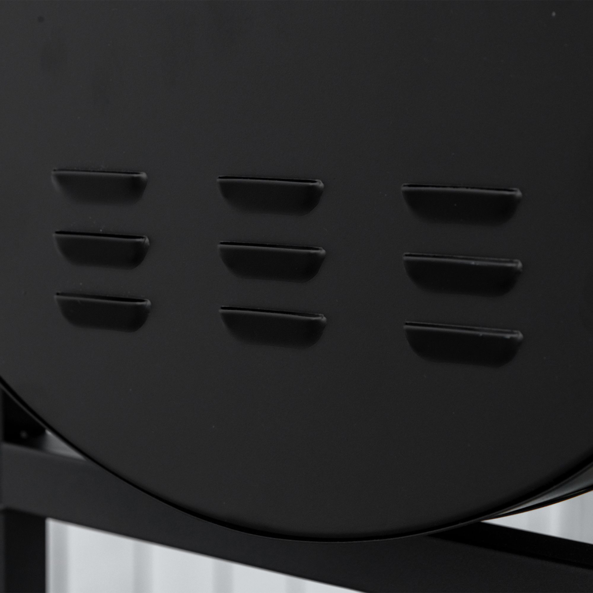Outsunny 2-Grill Charcoal BBQ with Wheels, Adjustable Height and Mesh Shelf – Steel Backyard Barbecue, Black