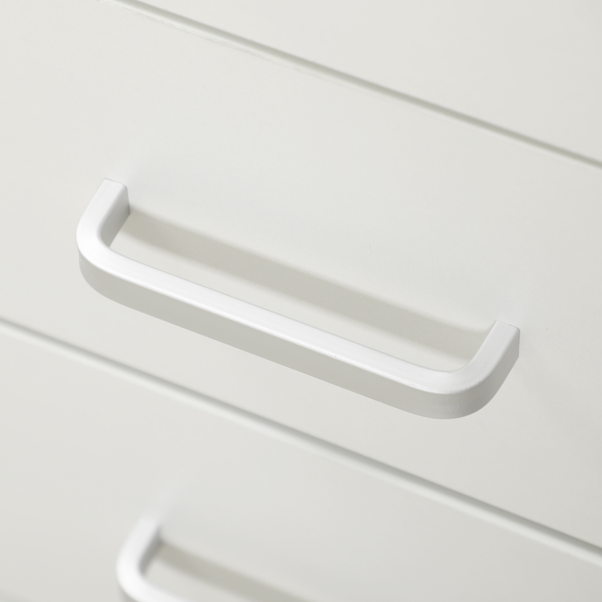 Computer Writing Desk with 5 Drawers & Lockable Drawer – White Home Office Desk with Open Shelf