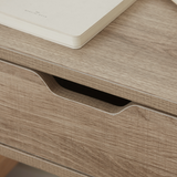 HOMCOM Floating Nightstand Set of 2 – Wall-Mounted Bedside Tables with Drawer, Wood-Effect