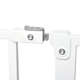 PawHut Pressure Fit Dog Gate with Door, 75–95cm Adjustable Wide Stair Gate – Steel Barrier, White
