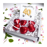 Aye Do Gifts 40th Birthday Cubic Zirconia Earrings Mini Gift Hamper with Chocolate Hearts – Letterbox Friendly