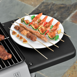 Outsunny 2-Burner Propane Gas BBQ Grill, 5.6kW with Side Shelves and Wheels – LPG Outdoor Barbecue, Grey