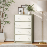 4-Drawer Fabric Storage Cabinet with Flat Top – Lightweight Dresser Alternative for Bedroom & Hallway