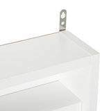 5-Tier Glass Door Display Cabinet with Adjustable Shelves – Dust-Free Collectables Storage, White