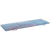 HOMCOM 6ft Foldable Gymnastics Mat, Tri-Fold 5cm Thick Crash Mat for Yoga and Pilates – Sky Blue