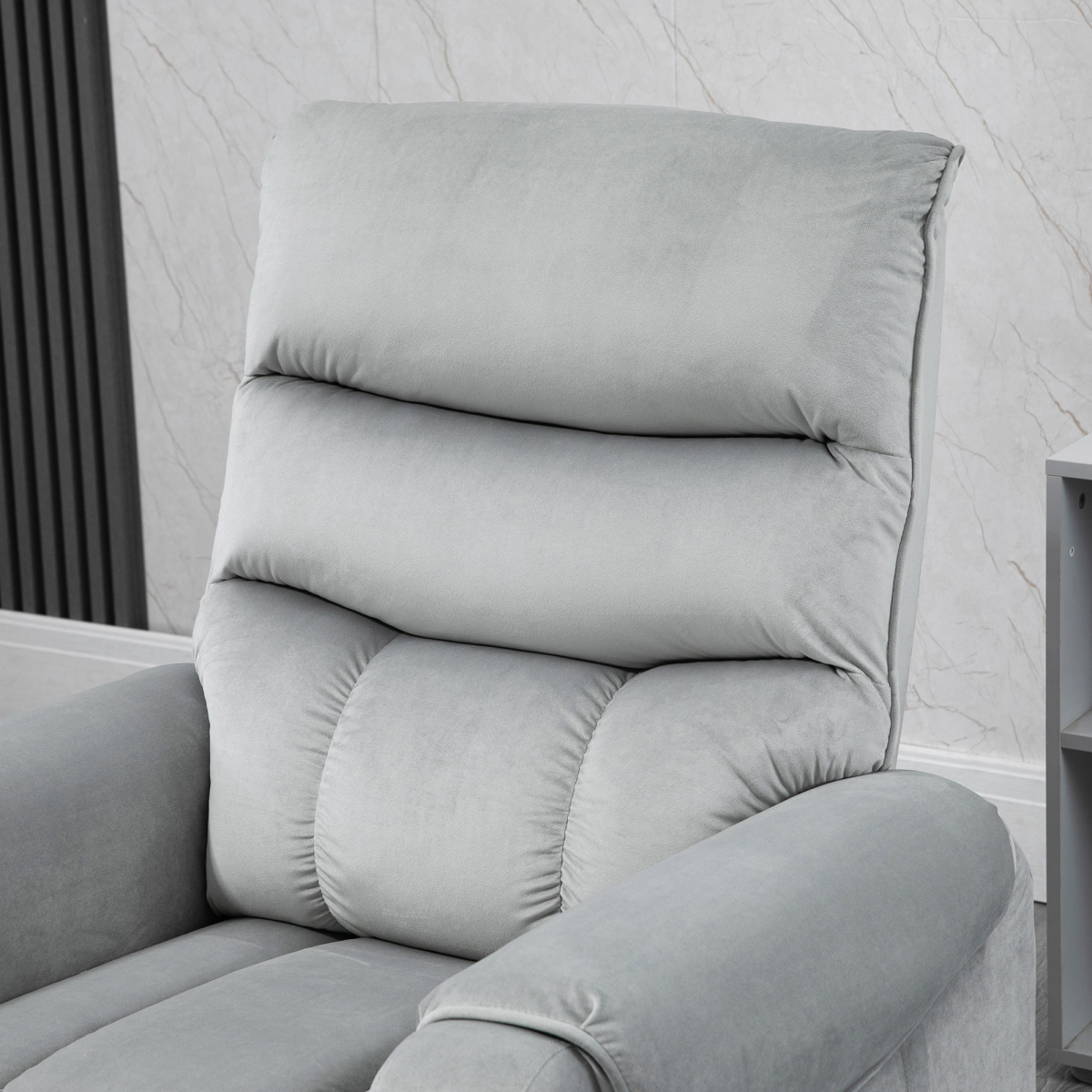 HOMCOM Power Lift Rise & Recliner Chair with Remote Control & Padded Upholstery – Comfort Armchair, Grey