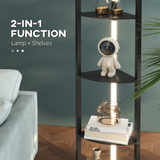 HOMCOM Corner Floor Lamp with Dimmable Warm White LED Light, for Living Room