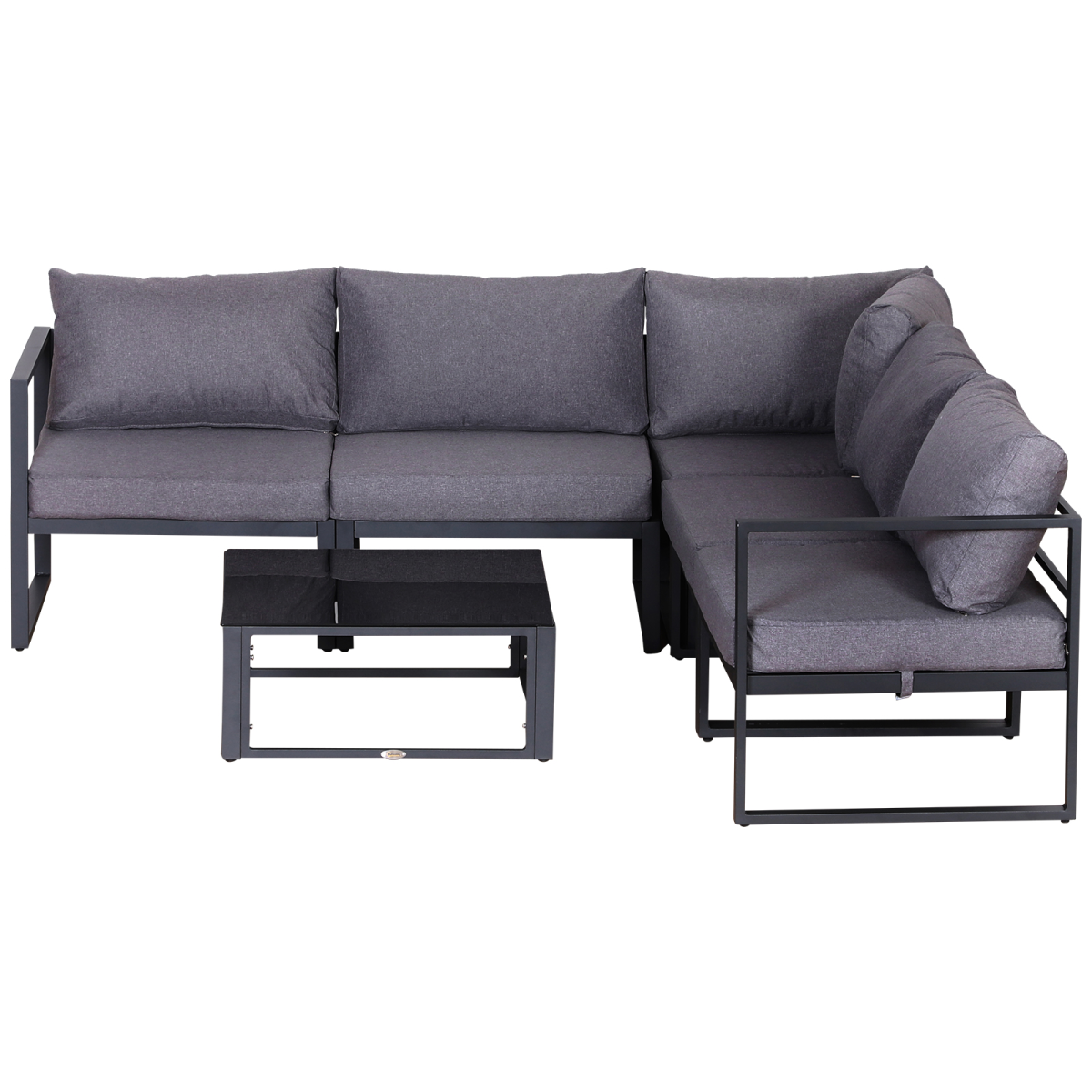 Outsunny corner and middle seats arranged together