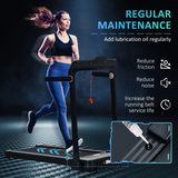 HOMCOM 1.85HP Foldable Electric Treadmill with 12 Programmes, LED Screen & Safety Key – Home Running Machine, Black