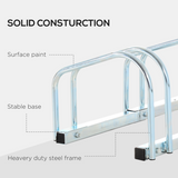 HOMCOM 5 Bike Parking Rack, Galvanised Steel Floor or Wall Mounted Cycle Storage Stand – Garage & Shed