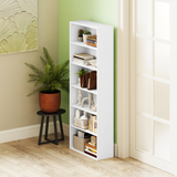 HOMCOM 6-Tier Freestanding Bookcase with Adjustable Shelves and Anti-Tipping Straps – Home Storage, White