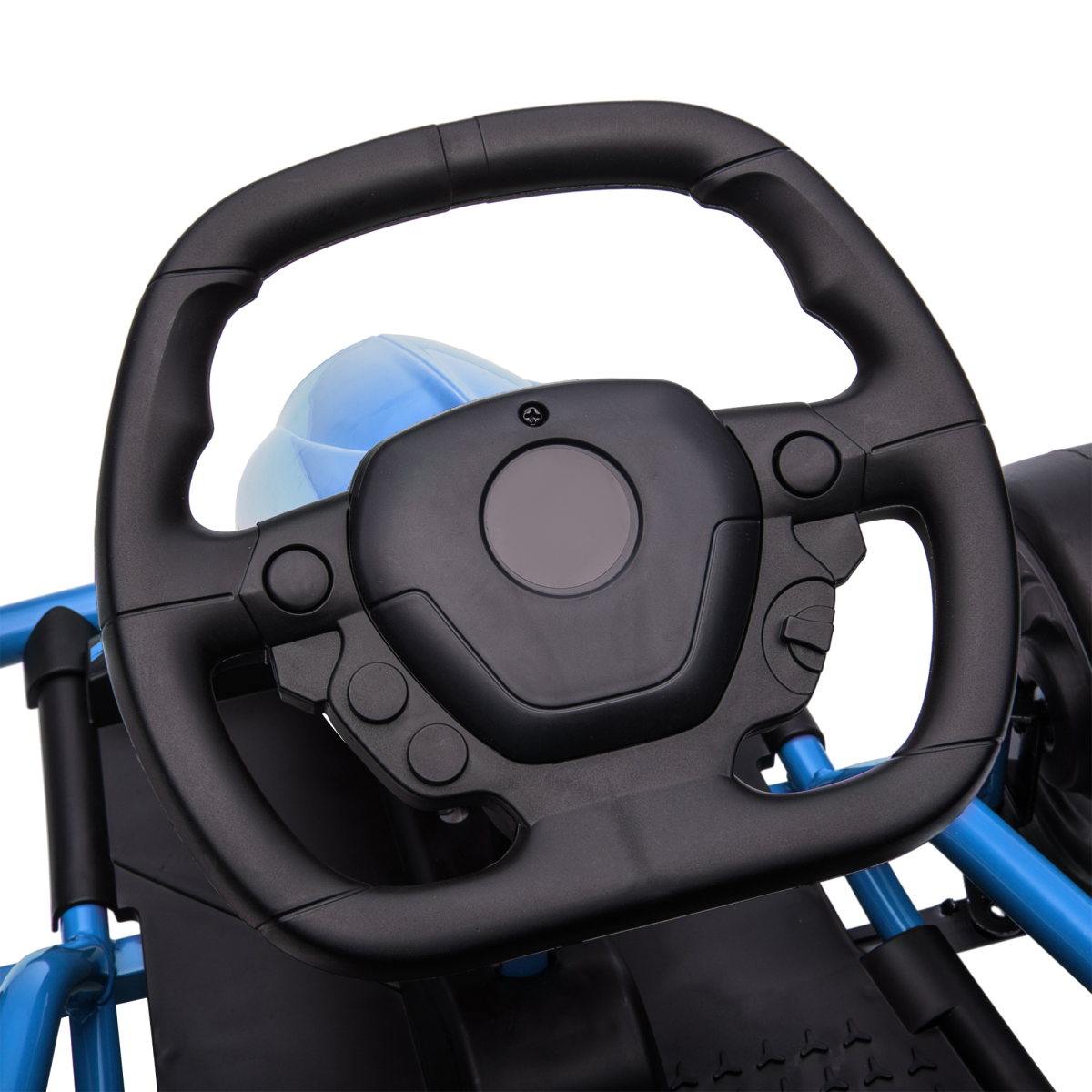 HOMCOM 24V Electric Go Kart for Kids with Music, Horn & Soft Start – Drifting Ride-On, Ages 8-12, Blue