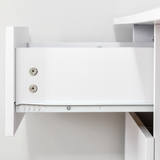 120cm Computer Desk with 3 Shelves & Drawers – Home Office Workstation, White