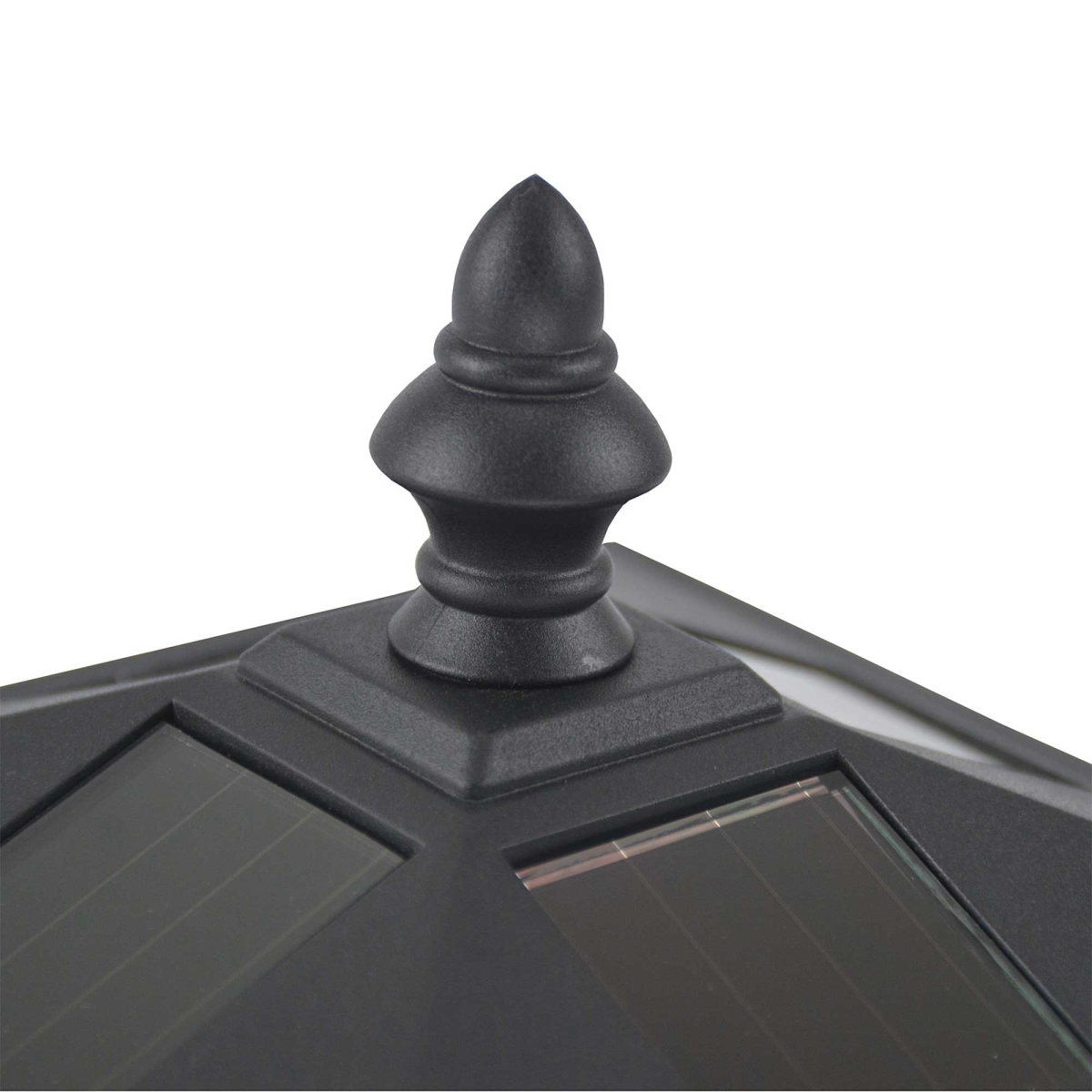 Solar Garden Post Lamp – Dimmable LED Bollard, 1.2m, Black