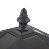 Solar Garden Post Lamp – Dimmable LED Bollard, 1.2m, Black