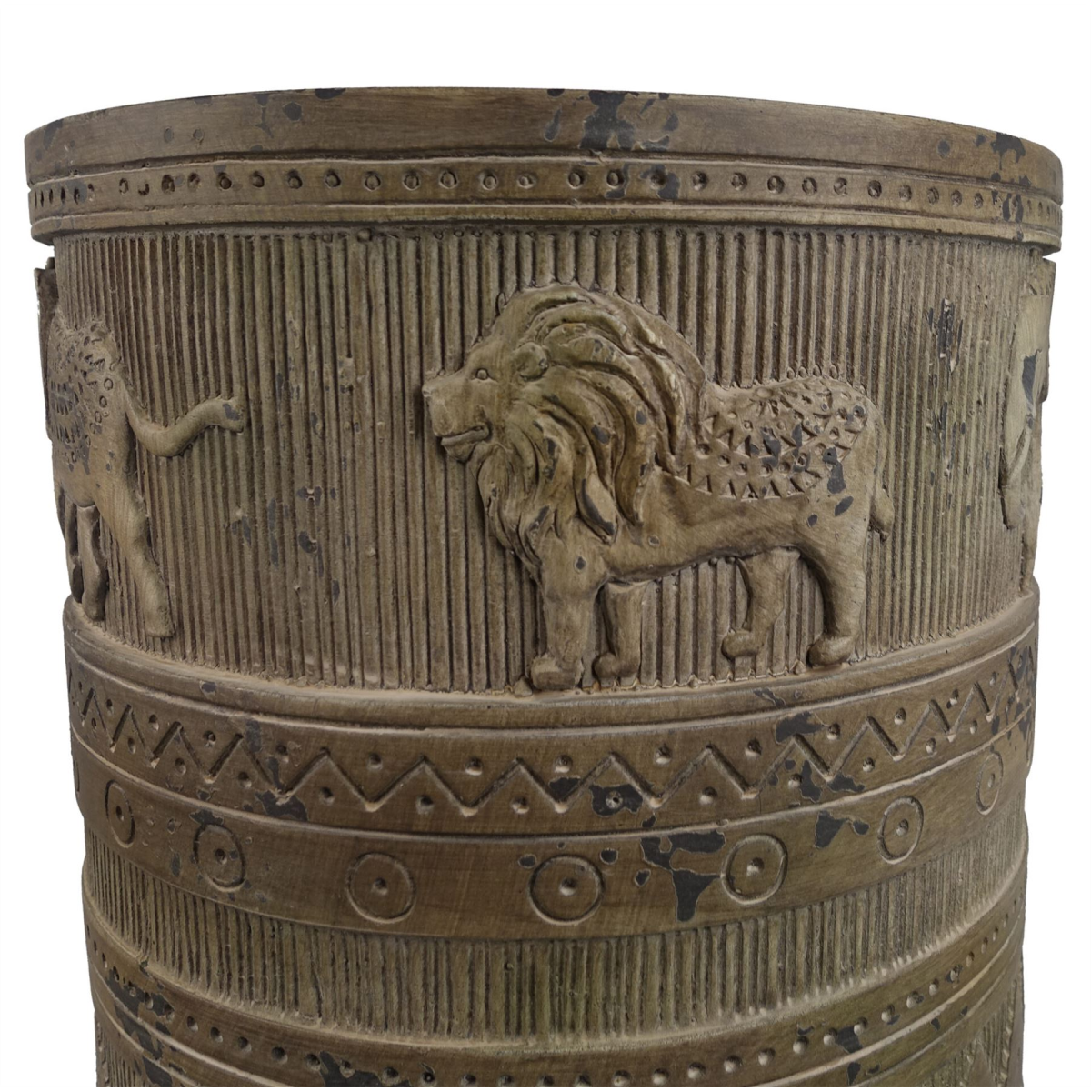 55cm Jungle Planter with Legs – Embossed Lion & Elephant