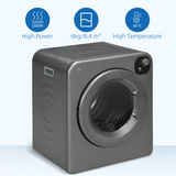 HOMCOM 6kg Vented Tumble Dryer with 7 Drying Programmes – 1500W Space-Saving Clothes Dryer, Grey