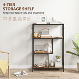4-Tier Open Bookcase & Display Shelf – Versatile Plant Stand & Room Divider