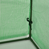 Outsunny Tunnel Greenhouse with Steel Frame, Plastic Cover & Zipped Roll-Up Doors – Garden Grow House