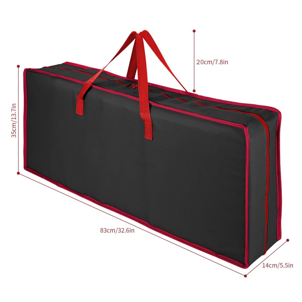 Vinsani Christmas Gift Wrap Storage Bag with Adjustable Straps & Mesh Compartments – Wrapping Paper Organiser, Black