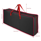 Vinsani Christmas Gift Wrap Storage Bag with Adjustable Straps & Mesh Compartments – Wrapping Paper Organiser, Black