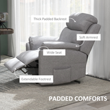 HOMCOM Power Lift Riser Recliner Chair with Remote Control and Quiet Motor – Electric Lift Armchair, Grey